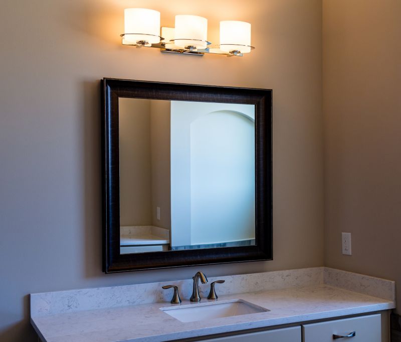 Backlit Mirror and Vanity Area